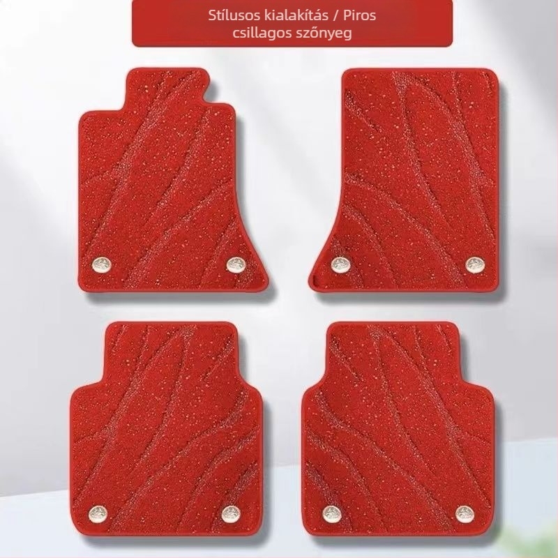 Audi A6L vezetőoldali autópadló szőnyeg — csillagos ég mintázat, velúr+PE anyag, kopásálló, szagtalan, Snowy