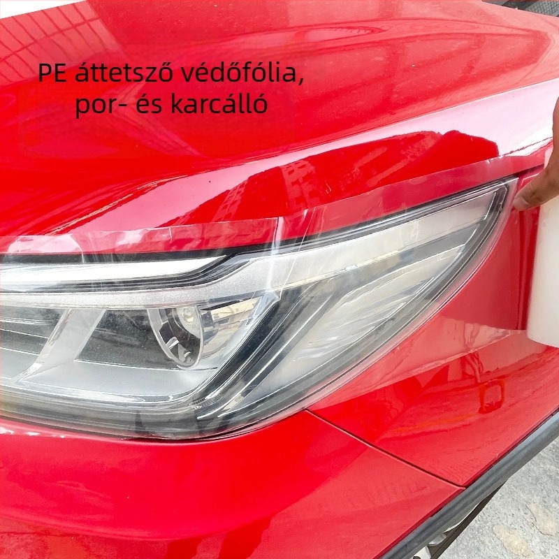 Autó lámpa fólia módosítására és színváltozásra, átlátszó PVC anyag, porálló, karcolásálló, egyszerűen telepíthető