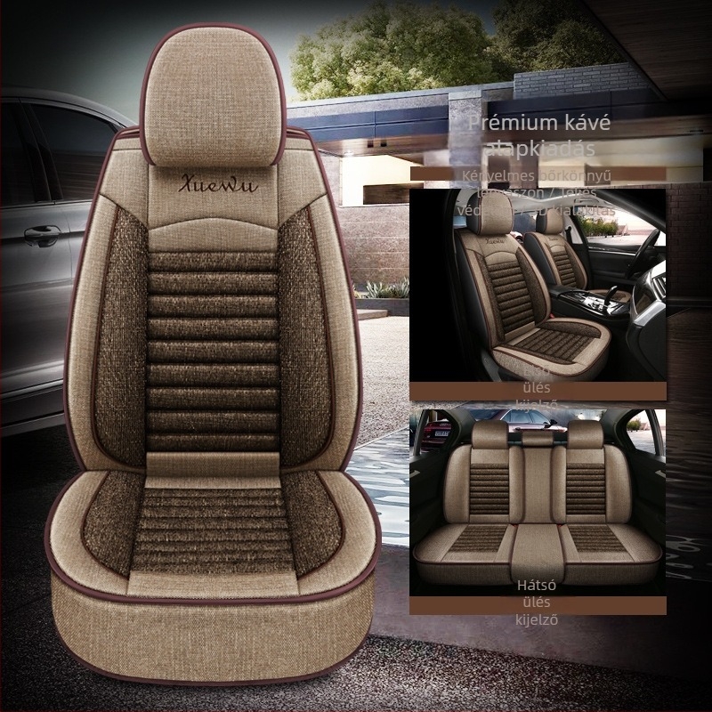 Oasis ötüléses teljes autóülés párna, univerzális négy évszakos huzattal, len külső, pamut töltet