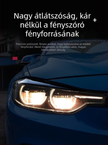 BMW első fényszóró védőfólia, TPU, kompatibilis a 2/3/4/5/6 sorozattal, GT-vel, X1/X3/X4/X5/X6 – karcolás elleni védelem