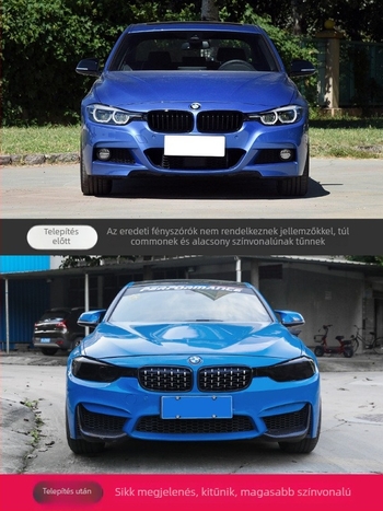BMW első fényszóró védőfólia, TPU, kompatibilis a 2/3/4/5/6 sorozattal, GT-vel, X1/X3/X4/X5/X6 – karcolás elleni védelem