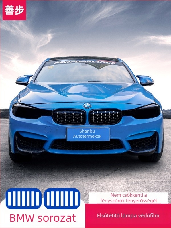 BMW első fényszóró védőfólia, TPU, kompatibilis a 2/3/4/5/6 sorozattal, GT-vel, X1/X3/X4/X5/X6 – karcolás elleni védelem