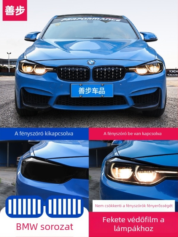 BMW első fényszóró védőfólia, TPU, kompatibilis a 2/3/4/5/6 sorozattal, GT-vel, X1/X3/X4/X5/X6 – karcolás elleni védelem