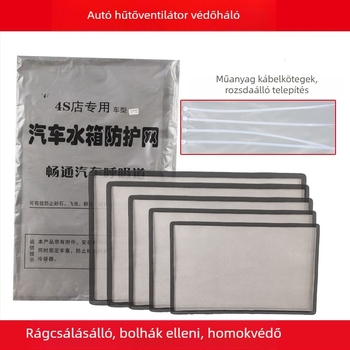 Autóhűtő radiátor elleni rovarvédő háló, Yuqian, univerzális az autókhoz, minden modell, fém.