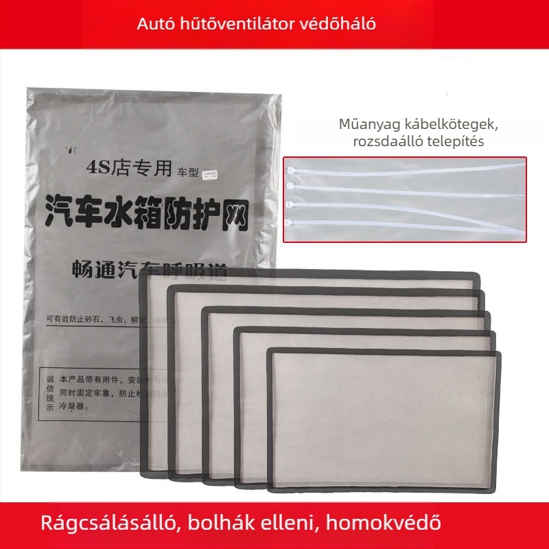 Autóhűtő radiátor elleni rovarvédő háló, Yuqian, univerzális az autókhoz, minden modell, fém.