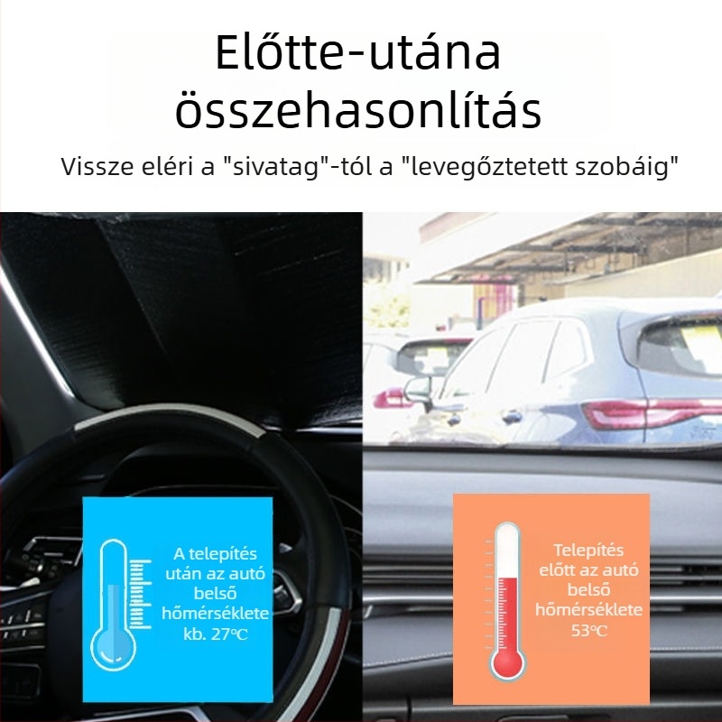 Yu jian autó napellenző teleszkópos rögzítéssel, első és hátsó ablakokra, vastagított egyszerű stílus, univerzális illeszkedés
