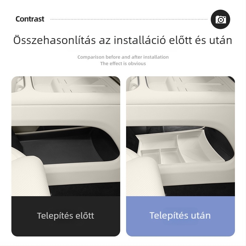 Autó Silikon Tároló Doboz – Kompatibilis az Ideal i6 központi vezérlő alsó konzoljával; vízálló és nyomásálló