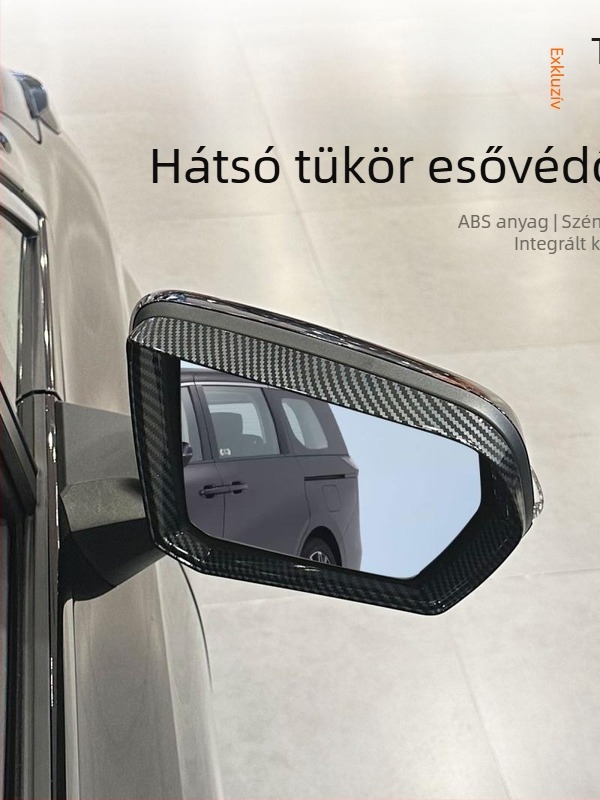 Esővédő rátét a visszapillantó tükörhöz, kompatibilis a 24 Chuanqi E8 modellel, krómozott bevonat, dekoratív matrica, anti-reflexiós tükör
