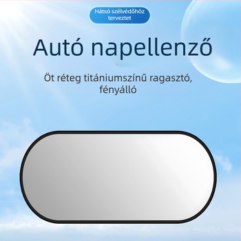 Autó hátsó ablakának napvédője szívókoronggal, egyszerű stílus, testreszabható feldolgozás, logó nyomtatás, általános modellekhez