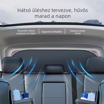 Autó hátsó ablakának napvédője szívókoronggal, egyszerű stílus, testreszabható feldolgozás, logó nyomtatás, általános modellekhez