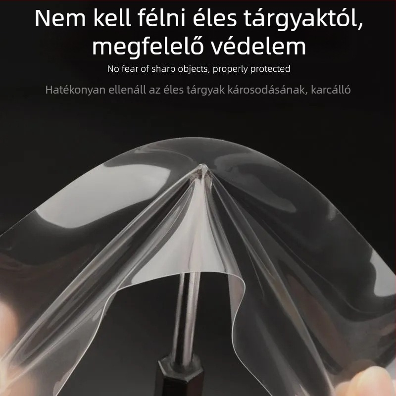 Model 3 fényszóróvédő fólia – TPU, átlátszó, lámpa matricás felület, ragasztásos telepítés