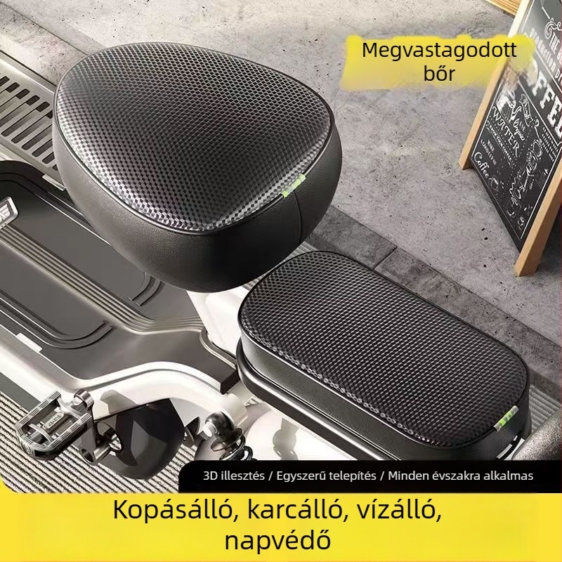 Bőr ülésvédő elektromos kerékpárhoz – töltőanyag nélküli, minden évszakhoz alkalmas
