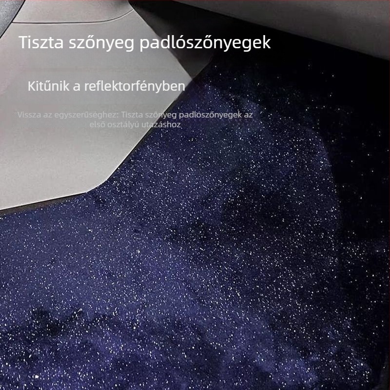 Csillagos ég motívumú autópadlószőnyeg – felső réteg puha plüssből készült szintetikus kasmírral