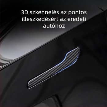 Tesla ajtókezelő védő matricája – Model Y és Model 3 kompatibilis, ABS anyag, öntapadó, geometriai minta