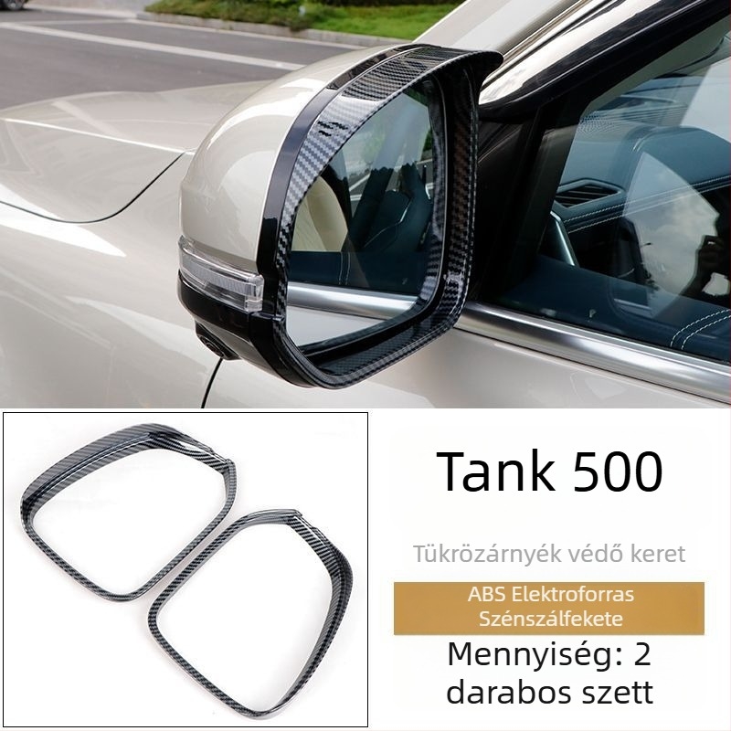 Tianmei krómozott hátsó tükör esővédő dekoratív matrica WEY Tank 500