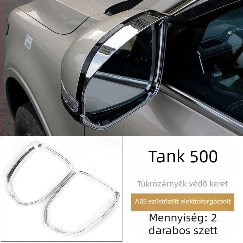 Tianmei krómozott hátsó tükör esővédő dekoratív matrica WEY Tank 500