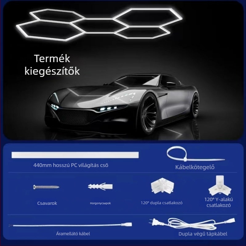 IOED-5-110 LED garázslámpa műhelyekhez, 192W, 19200 lm, 85-265V, 500000 h