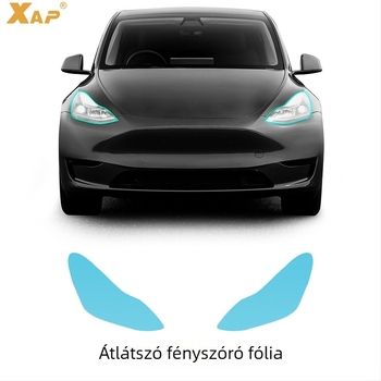 XAP TPU átlátszó fényszóróvédő fólia Tesla Model Y-hoz, önjavító, karcolásálló, sárgulás elleni
