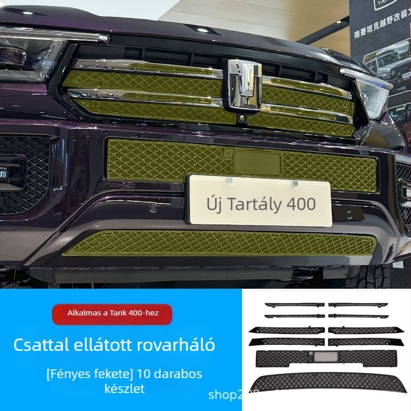 Off-road víztartály háló clip-on ráccsal és rovarvédő hálóval, ABS anyag, Tank 400 Hi4T/Hi4Z – Zero pigeon