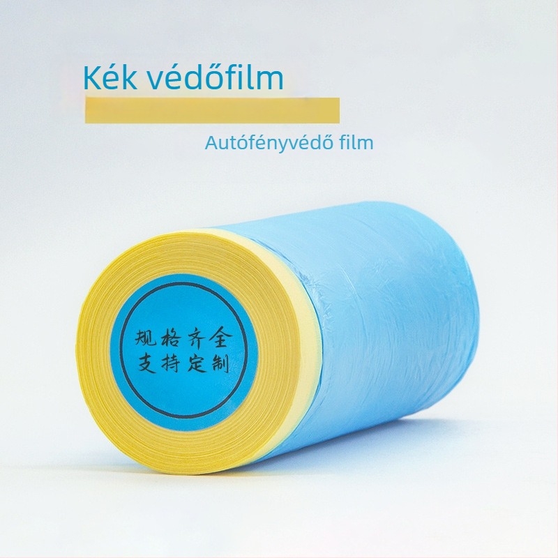 Autóipari maszkoló film, PE fólia, öntapadós ragasztórendszer, 0,7 vastagság, texturált papír ragasztó, vízálló és porálló
