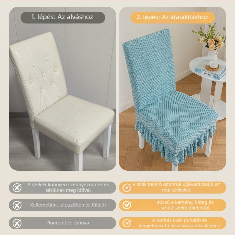 Székfedő poliészterből, modern minimalista stílus, csúszásmentes, kopásálló, geometriai minta