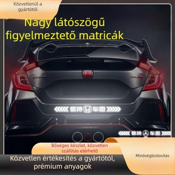 Autó reflektív figyelmeztető matrica — öntapadó telepítés, univerzális minta, testreszabható