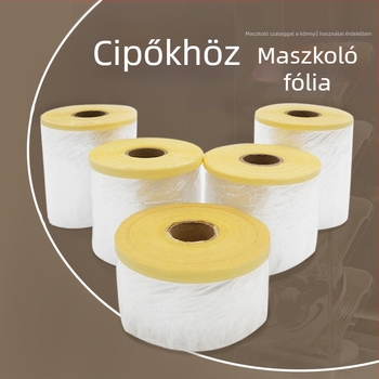 Magas hőmérsékletnek ellenálló maszkoló film cipőtalpakhoz, szilikon maszkoló papír védőfilm, színelválasztó maszkolás PU talp festéséhez, texturált papír + PP film, szélesség 5/8/10 cm, hossz 35 yd, Changxinsu márka