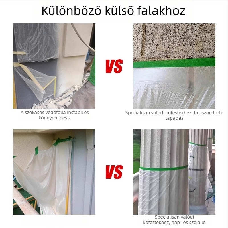 Textúrált papír maszkoló fólia dekorációhoz és festéshez, magas viszkozitású védőfólia falakhoz és bútorokhoz