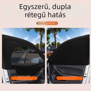 Autóablak hálószövet roló – napvédelem, hőszigetelés és magánélet, rovarvédelem (anyag: háló; függesztés: roló; átlátszóság: részben átlátszó; általános kompatibilitás)