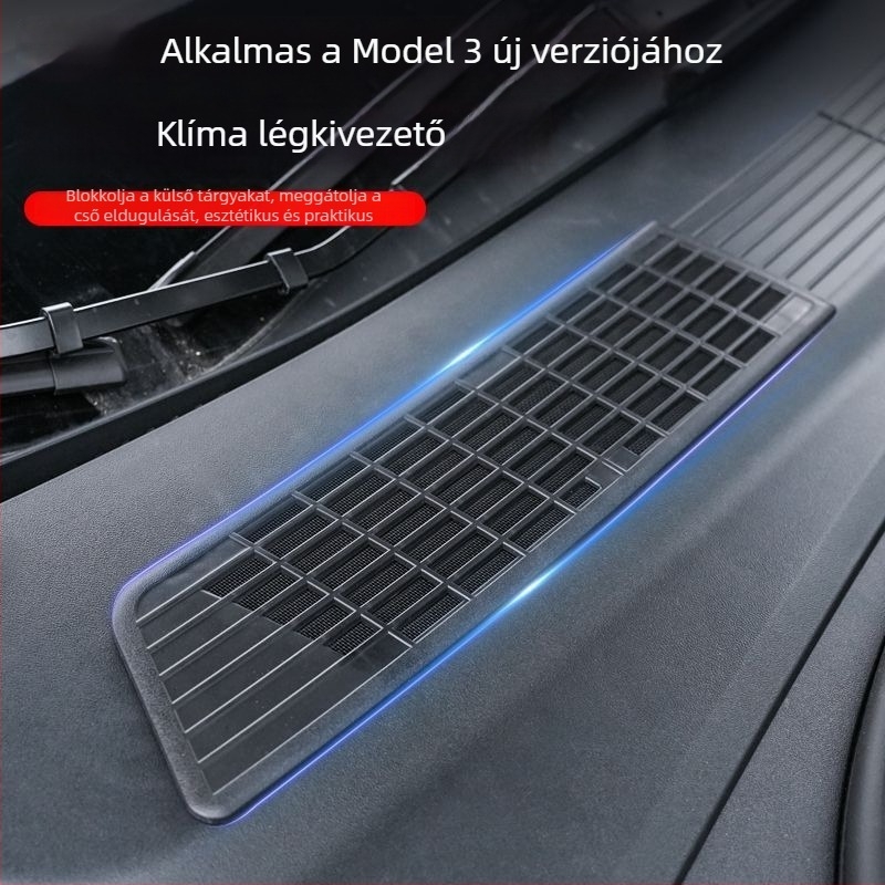 Tesla Model 3 beömlő levegő szűrőháló rovarmentes védőburkolat, új verzió – módosítási készlet