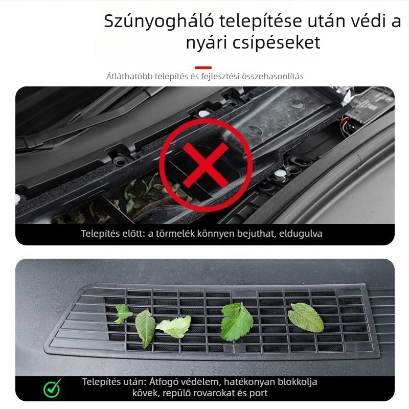 Tesla Model 3 beömlő levegő szűrőháló rovarmentes védőburkolat, új verzió – módosítási készlet