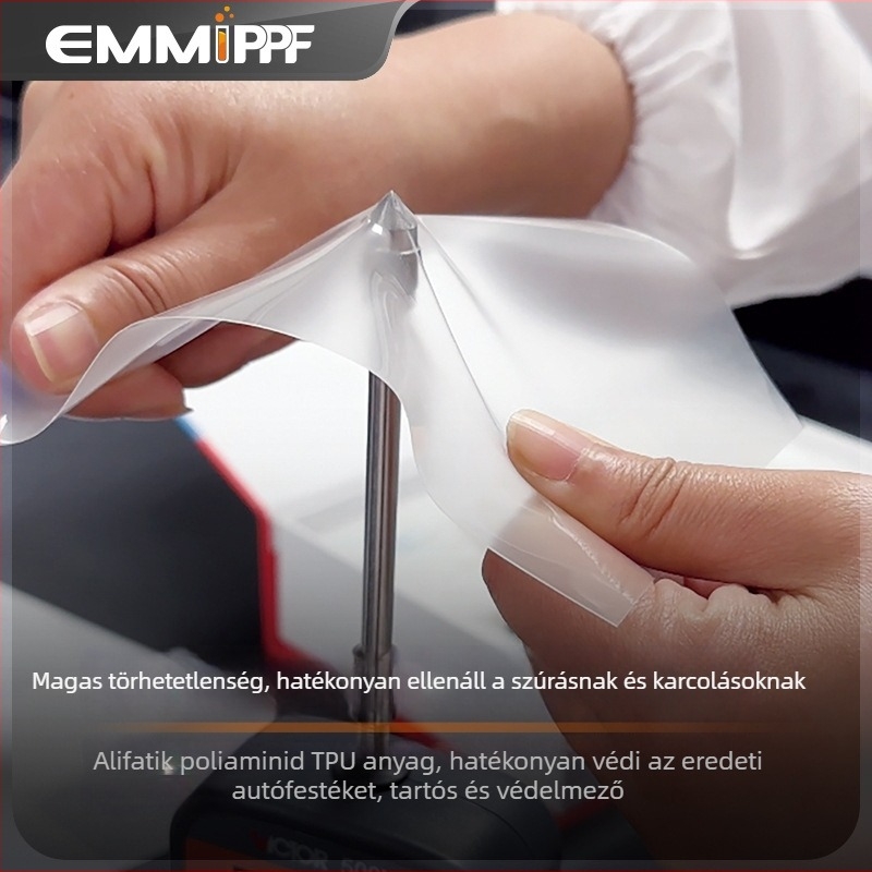 TPU matt autófestékvédő fólia, tapadóerő 300%, telepítés vákuumos csészével