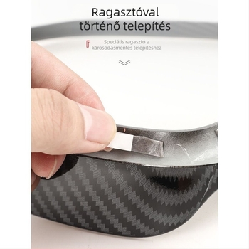 Hátsó visszapillantó tükör esővédő, krom felületű dekoratív matrica a tükör módosításához, kompatibilis Lynk & Co 06