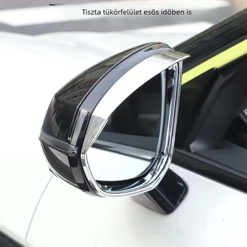 Hátsó visszapillantó tükör esővédő, krom felületű dekoratív matrica a tükör módosításához, kompatibilis Lynk & Co 06