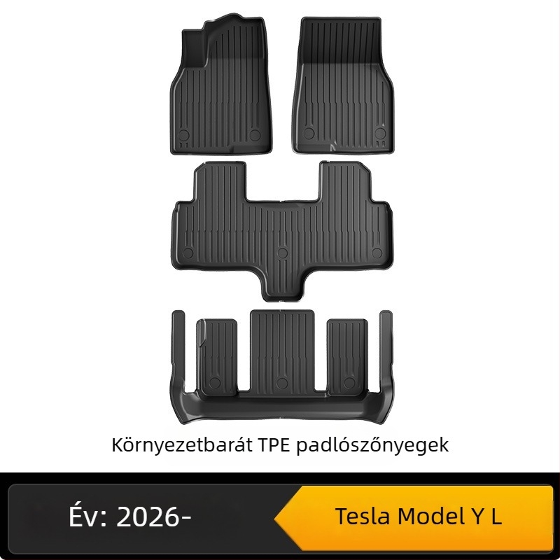 Tesla Model Y belső padlószőnyegei és csomagtértakarói - TPE egész évben használható, testreszabható