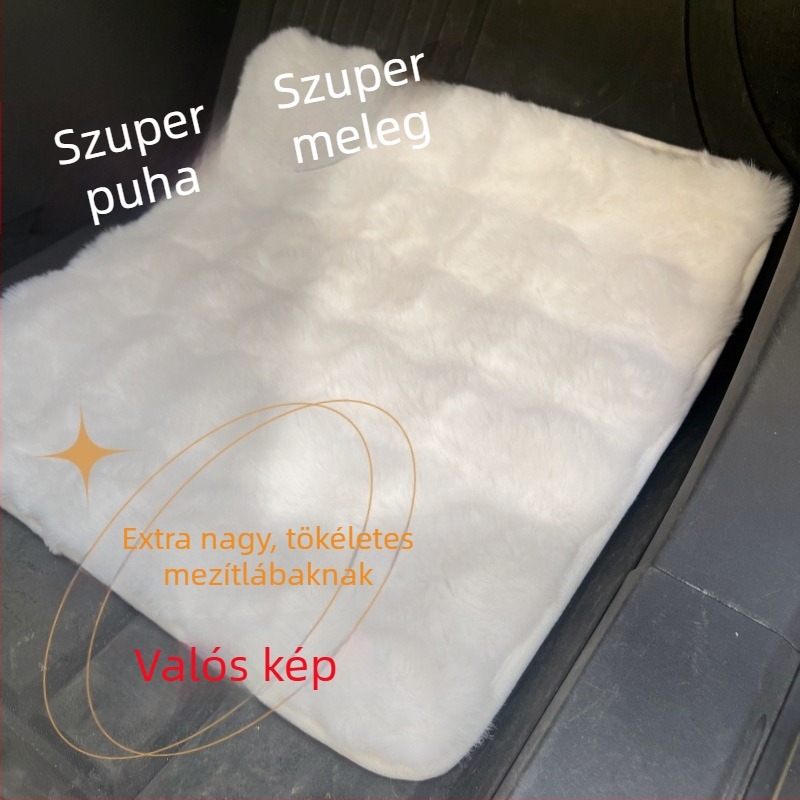 Autóba illő plüss lábtörlő velúr anyagból, univerzális modell, logó nélküli, fű mintázatú