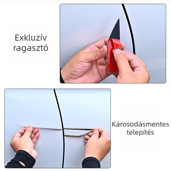 Autómatrica a márka logójával, rozsdamentes acél, ragasztóval, testreszabható