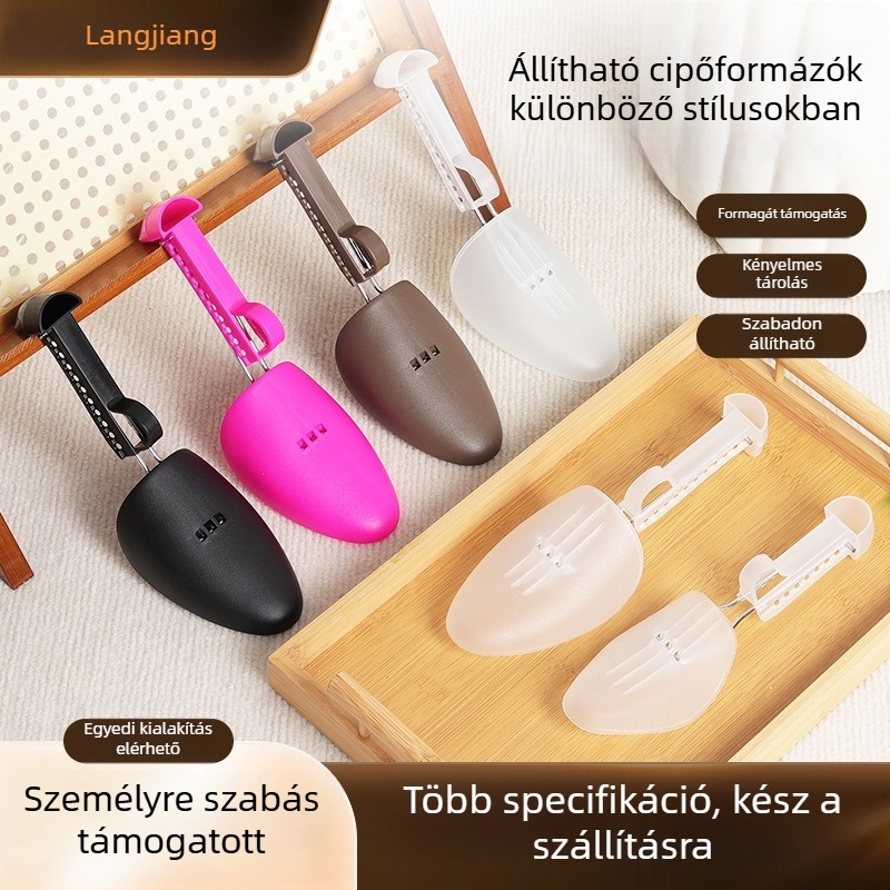 Állítható műanyag cipőfeszítő, megakadályozza a deformációt és a gyűrődéseket, bőr cipők és sportcipők számára.