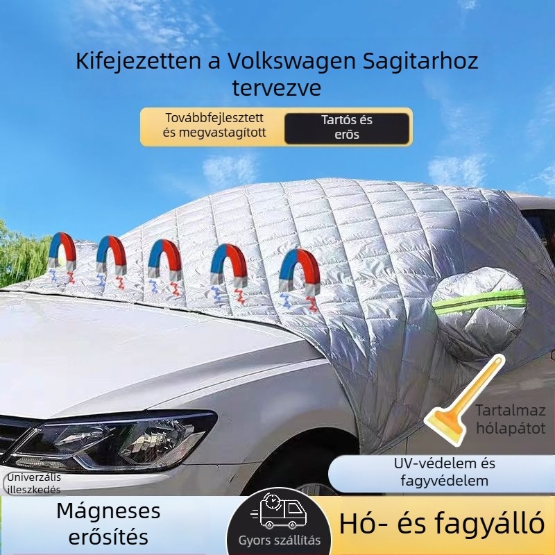 Volkswagen Sagitarhez mágneses első szélvédő hóvédő – téli fagy elleni védelem, félvédő