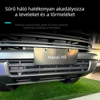 Második generációs Great Wall Haval H9 rovarvédő elülső háló, a klímaberendezés víztartályának védő hálója, homok- és kő ellen védő pajzs, terepjáró használatra, testreszabás nélkül