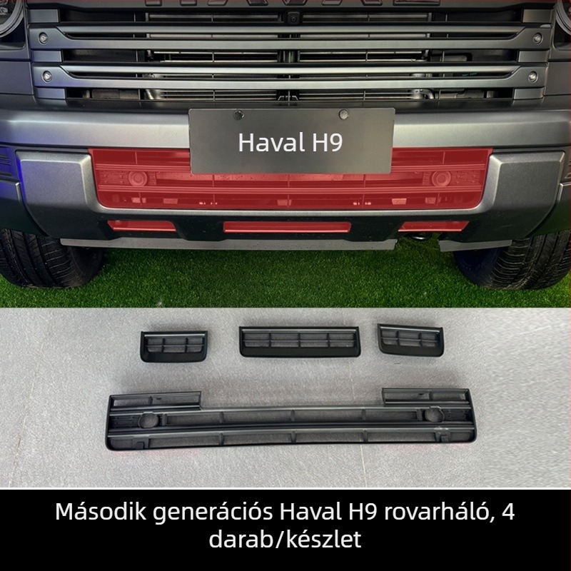 Második generációs Great Wall Haval H9 rovarvédő elülső háló, a klímaberendezés víztartályának védő hálója, homok- és kő ellen védő pajzs, terepjáró használatra, testreszabás nélkül