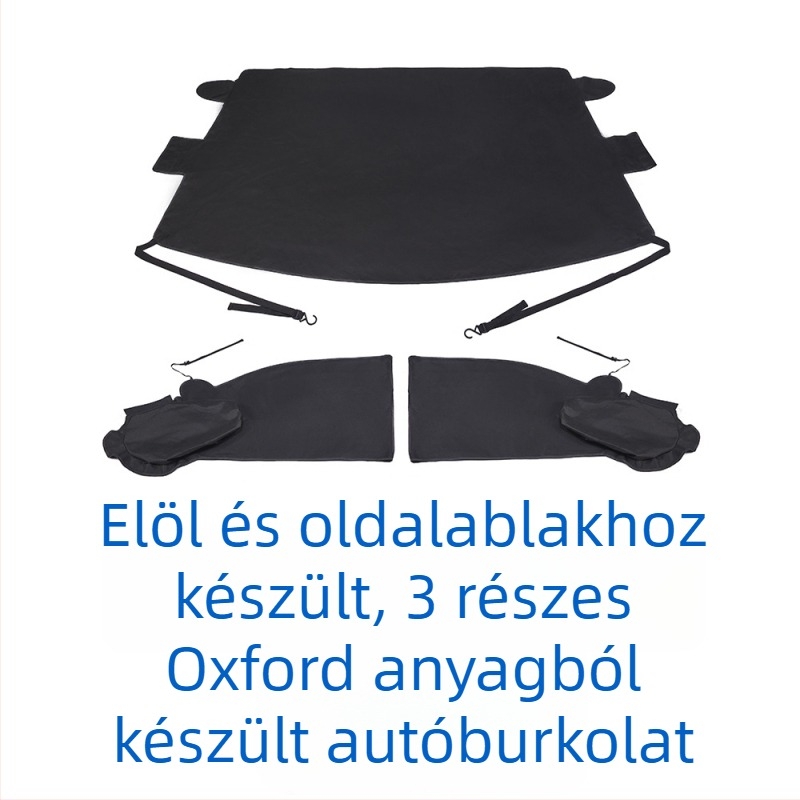 Speciális védőhuzat az autó első és hátsó ablakához - 600D Oxford anyag, hóvédő, anti-fagyasztó védelem, UV-védelem, teleszkópos felszerelés