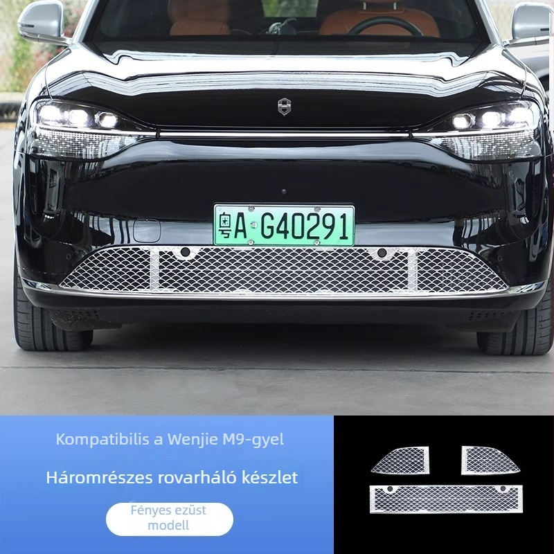 AITO M9-hez: rozsdamentes acél rovarháló és első rács védő — Anyag: rozsdamentes acél; Kompatibilitás: AITO M9
