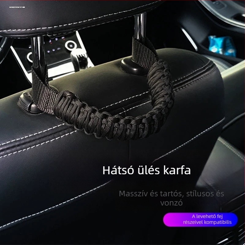 Autóülés hátsó sorának kapaszkodója, paracord szövésű nylon (Mód 995, Márka Better good)