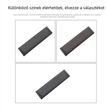 Autóhoz való vállöv párna domborított PU bőrrel – gyerekbiztonsági öv védő – 70 g – Green Fruit
