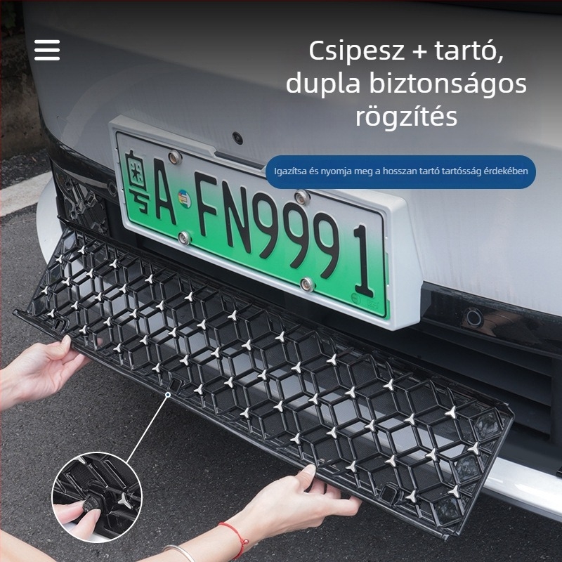Ideal L6 előtti rovarvédő háló három részre osztott csillagmintával — autó első részének védőhálója