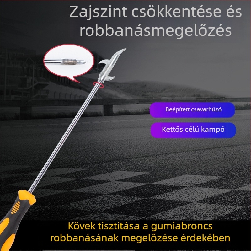 Jia Yi gumi tisztító horog, rozsdamentes acél + műanyag nyél; magán márka: Nem