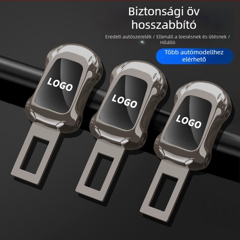 Autóöv csat hosszabbító adapter alumínium ötvözetből, modell Sportautó biztonsági hosszabbító, logó nyomtatás lehetséges, testreszabható