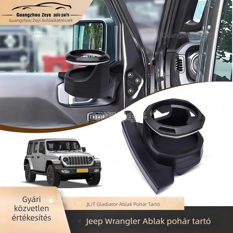 ablakhoz illő pohártartó | Közvetlen illesztés | Kompatibilis: Jeep Wrangler JL/JT Gladiator (2018-2025) | Márka: Choose the wild
