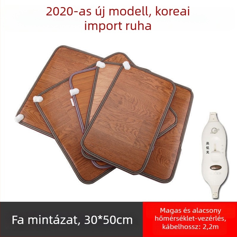 USB‑tápellátású fűtött talpbetét papucs – bőr felső, otthoni/irodai lábbeli